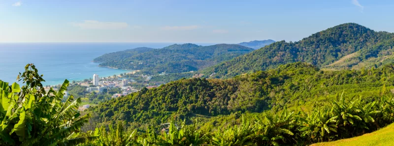 Панорамный вид на город Патонг с холма