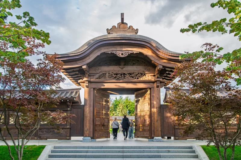 Grand Japanese gate in Galitsky Park