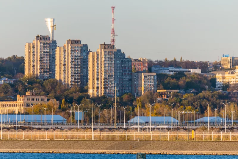 Panoramic view of Rostov-on-Don city from above