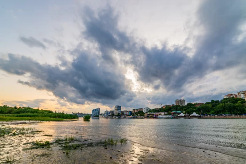 Dramatic Cloudscape Over Rostov-on-Don River