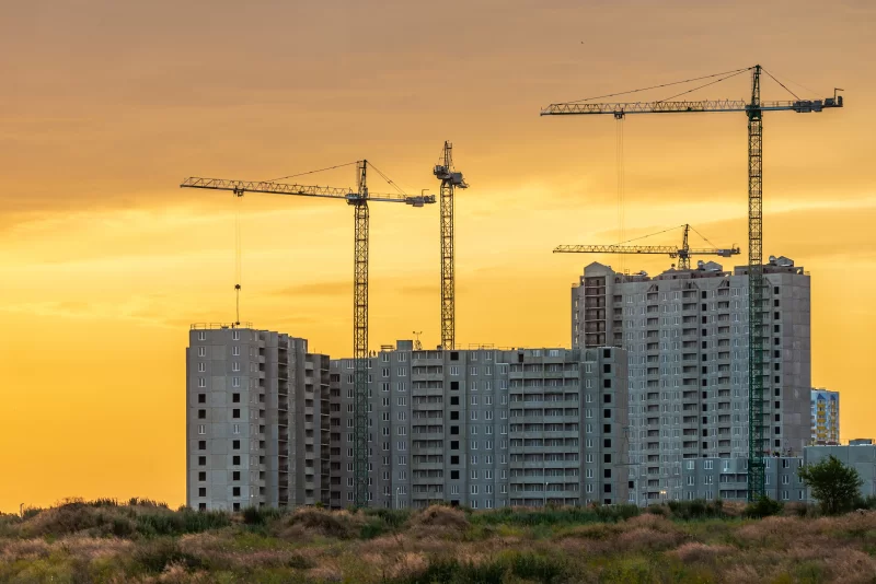 Construction Site at Sunset