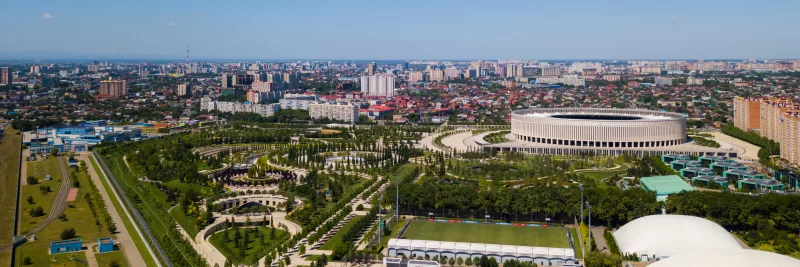 Вид на стадион «Краснодар»