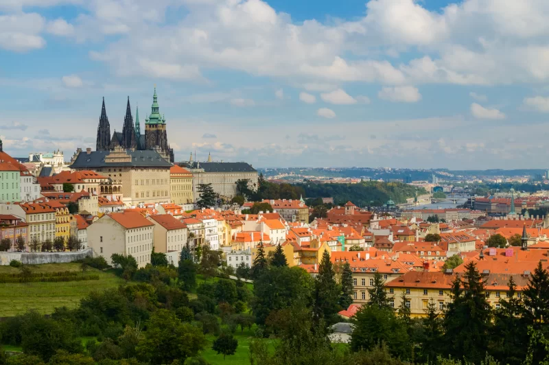 Панорама Пражского замка и исторического центра