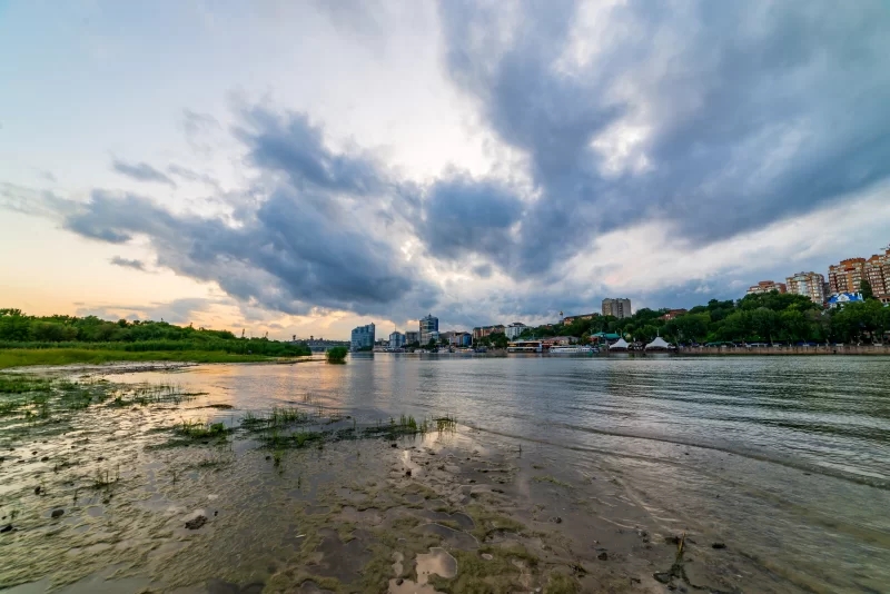 Dramatic Cloudscape Over Rostov-on-Don River