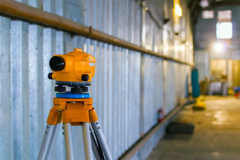 Геодезический прибор на стройплощадке: точные измерения для строительства