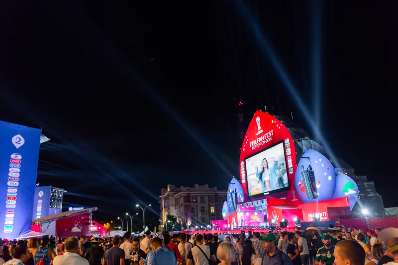 Фан-зона FIFA в Ростове-на-Дону во время Чемпионата мира по футболу 2018