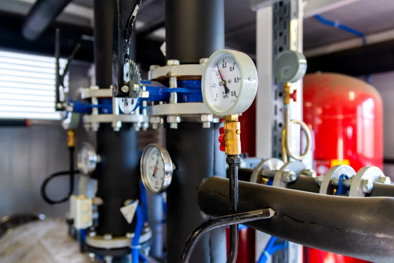 Industrial equipment: pipes and gauges