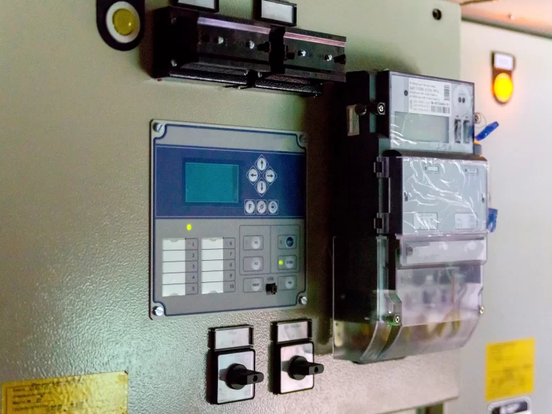 Электрощит с автоматами и индикаторами