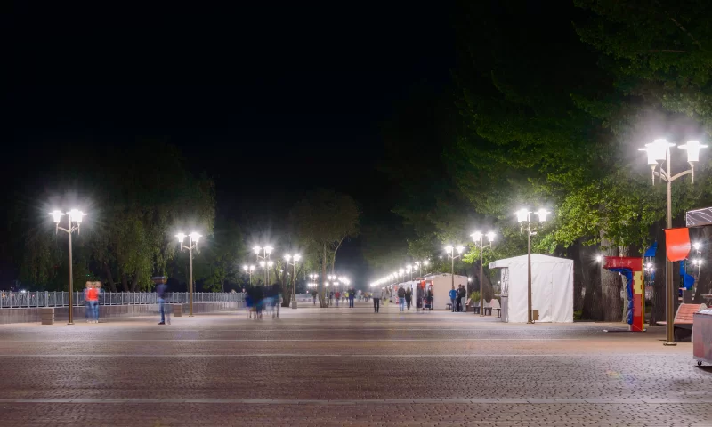Park on Embankment of left side Don river in Rostov on Don