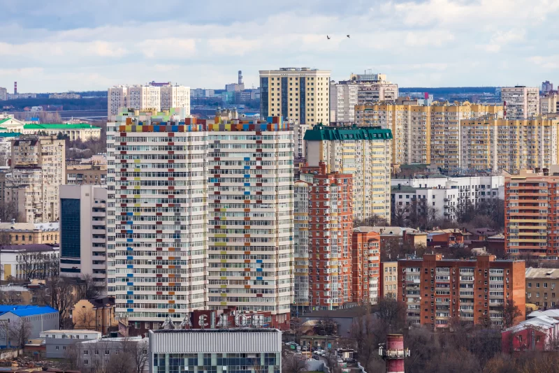 Rostov-on-Don city panorama, aerial view