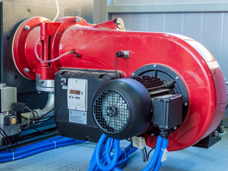 Промышленный газовый горелочный блок: детальный вид