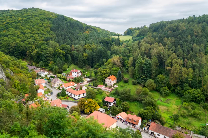 Аэрофотоснимок Карлштейна, Чехия