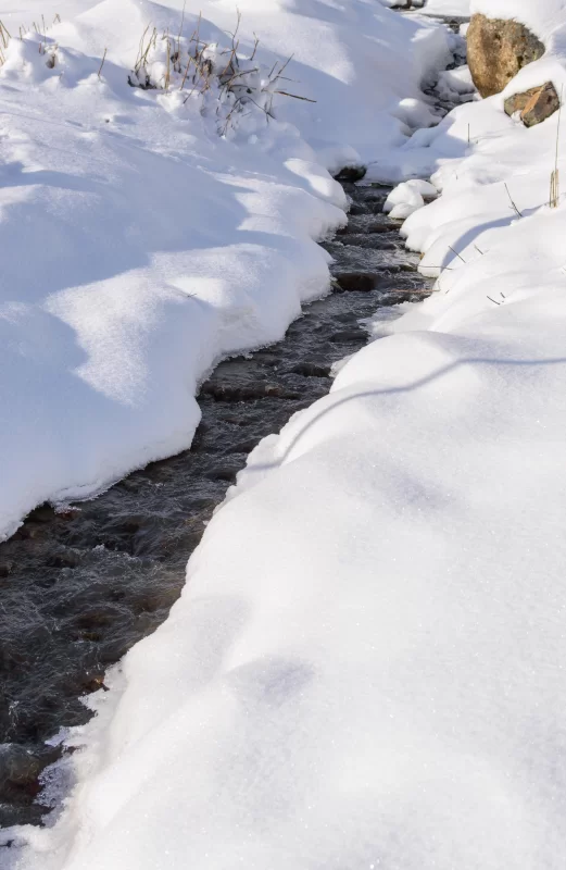 Ручей в снегу