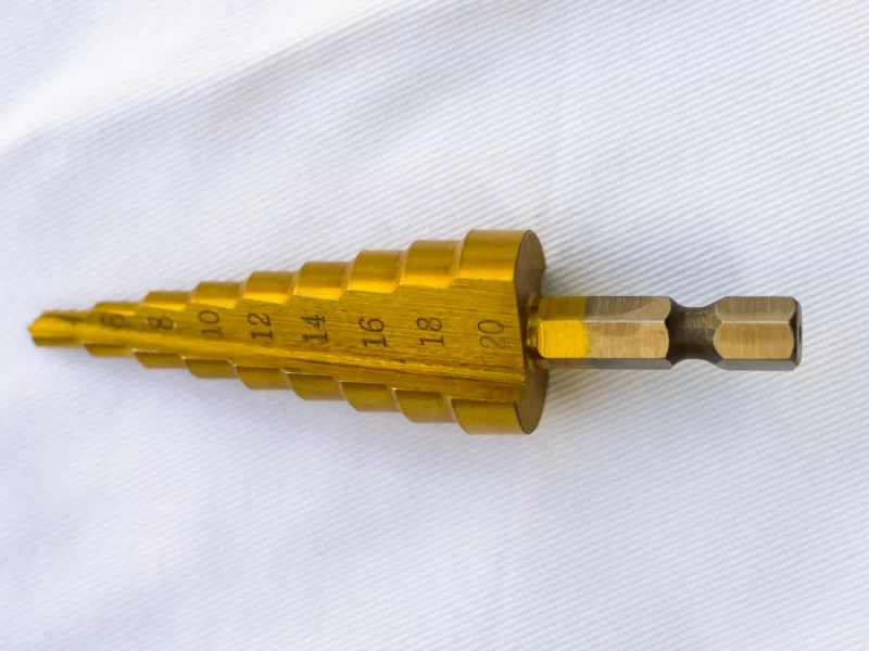 Золотая ступенчатая сверловая бита с маркировкой размеров