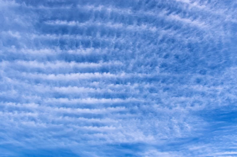 Sky with striped clouds