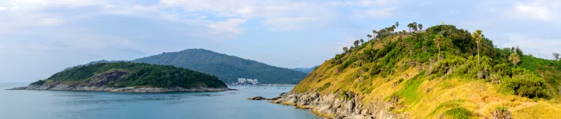 Панорамный вид на мыс Пхромтеп в Таиланде