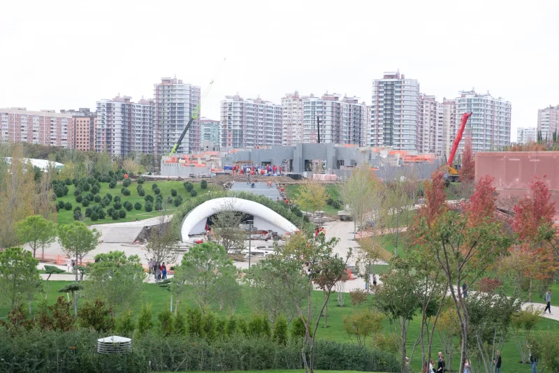 Urban park under construction
