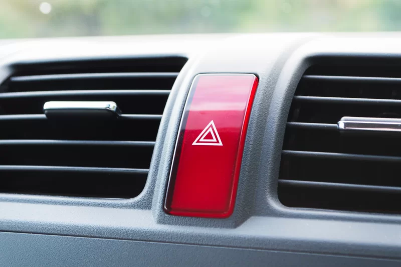 Emergency button in a car