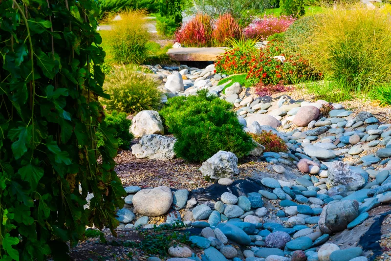 Каменная река в саду
